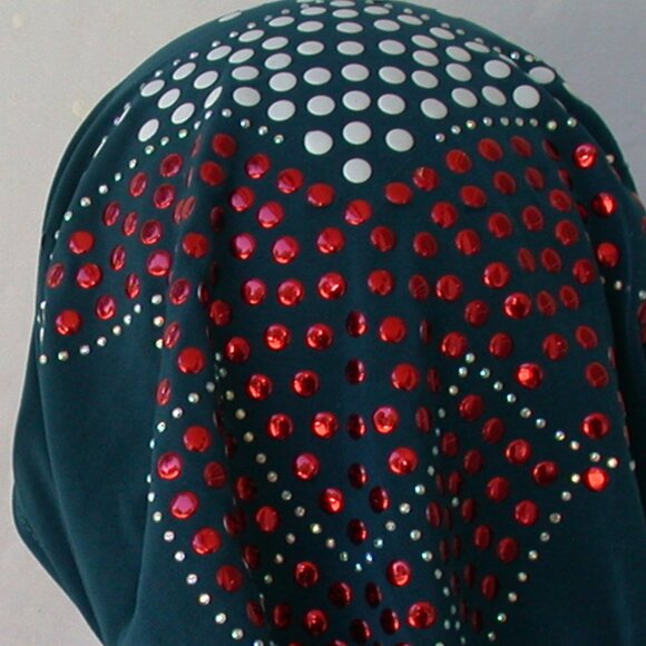 TEAL Pre-Tied Stud Fashion Cap Slip On Bonnet Hijab Undercap #8 - Picture 4 of 4